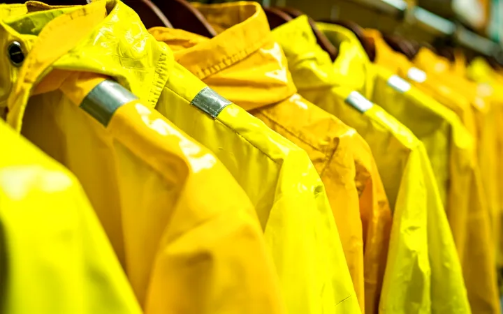 Reflective rain jackets