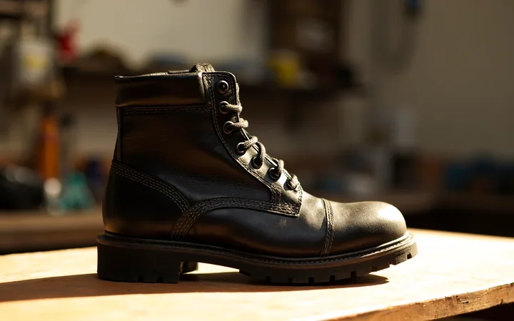 Steel-toe work shoes